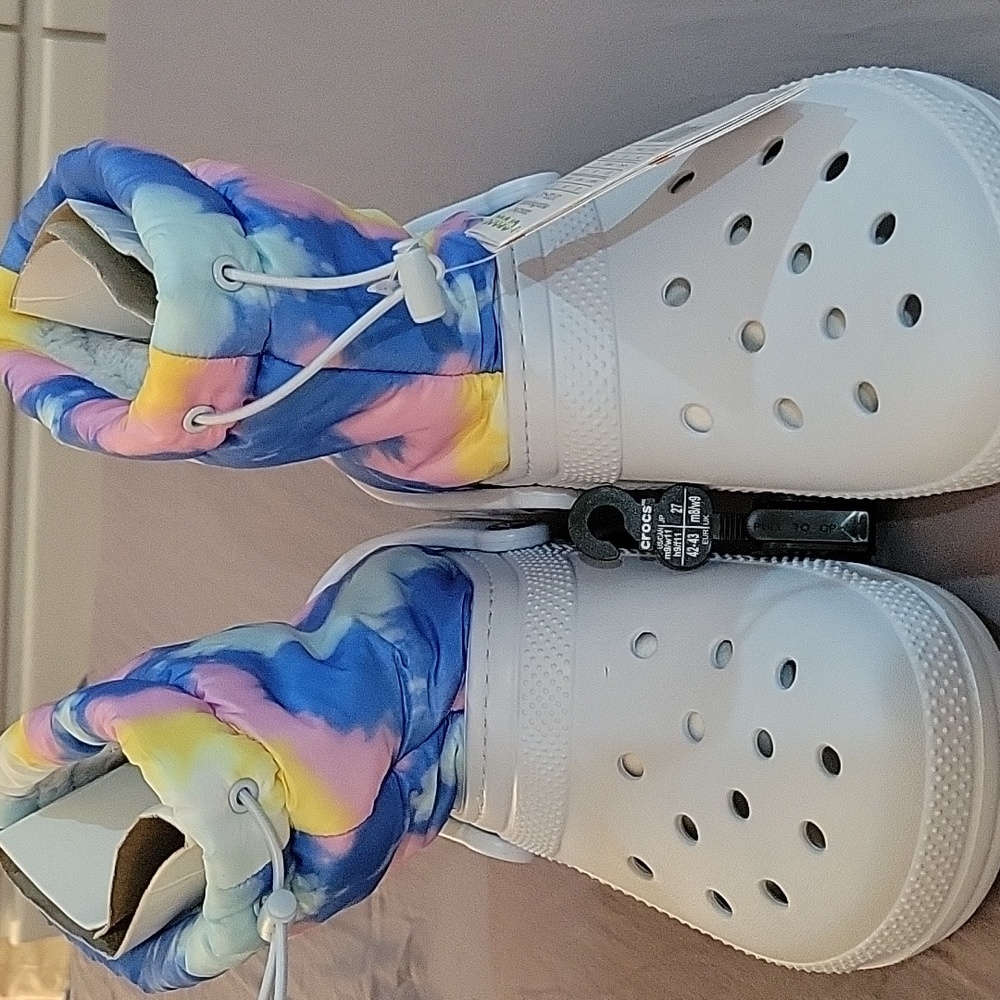 WOMEN'S TIE DYE CROCS BOOTS